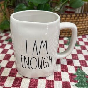 Rae Dunn White 'I Am Enough' Mug